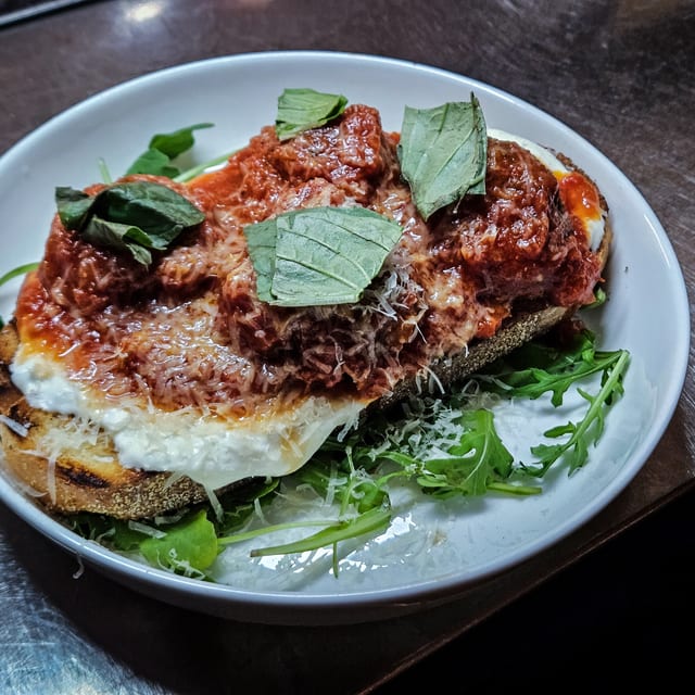 Meatballs Crostini.