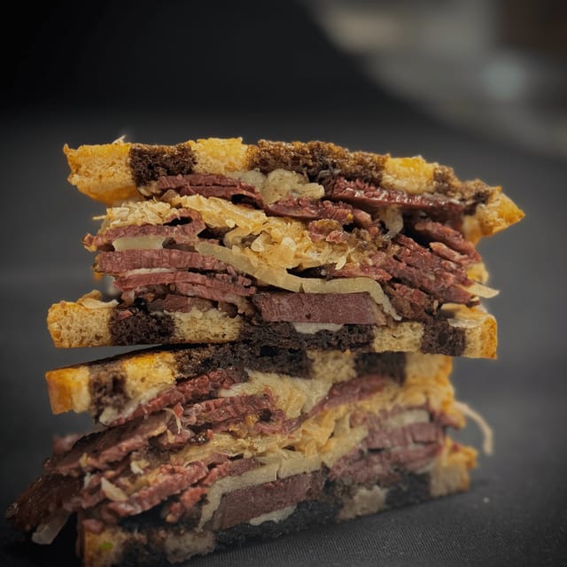 Pastrami Reuben Sandwich.